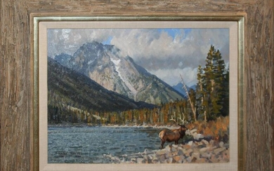 Wayne Wolfe (AM 1945-) Jenny Lake and Mount Moran