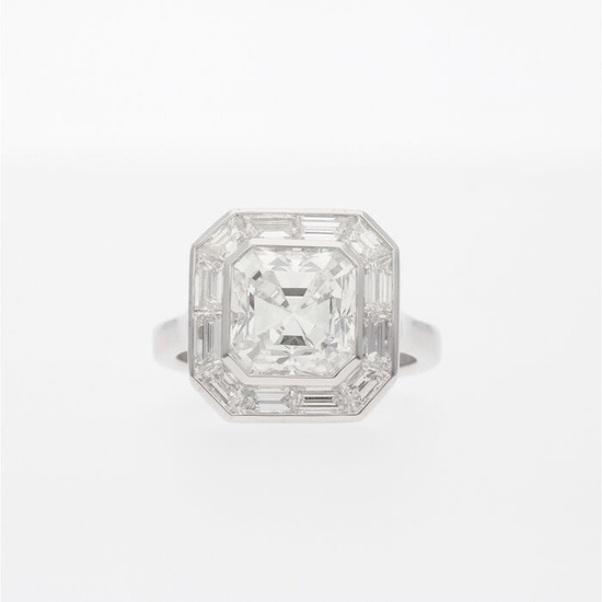 White gold - Ring - 3.97 ct Diamond - Diamonds