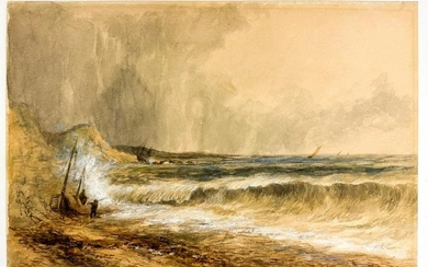 William James Blacklock (1816-1858) Watercolor on Paper Near Broadstairs