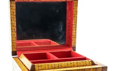 Wood Matchstick Jewelry Box