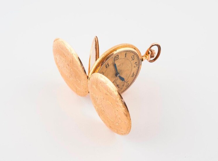 Yellow gold gusset soap watch (750).