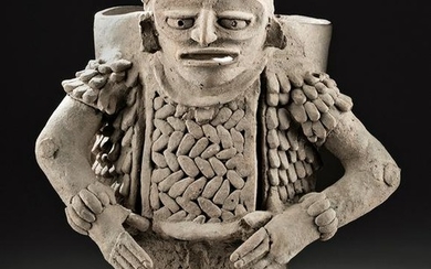 Zapotec Monte Alban III Pottery Figural Censer - TL'd