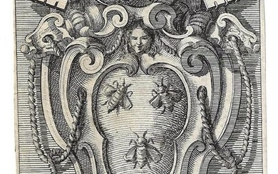 c1650 Fine Engraving Coat of Arms Pope Urbanus VIII