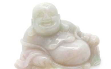 Chinese Carved Jadeite Budai Figurine