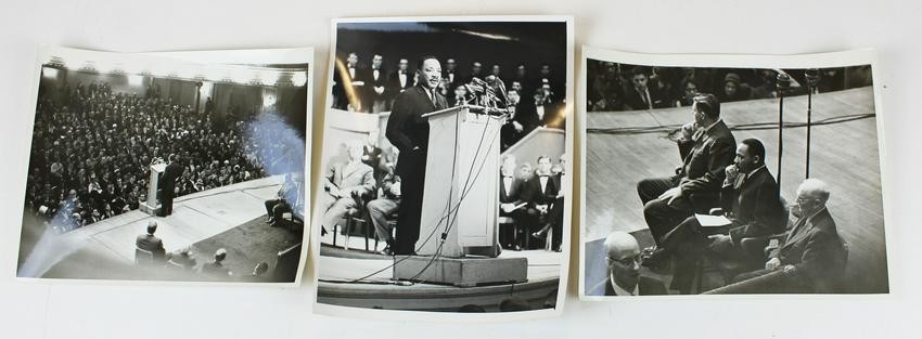 three 1965 Martin Luther King press photos