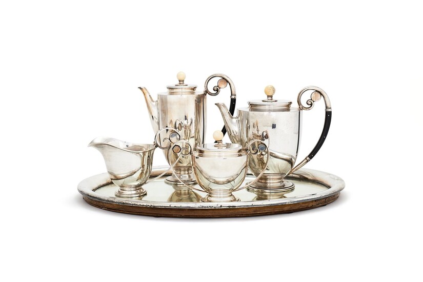 ? An Italian Art Deco four piece tea and coffee service by Ricci & C.