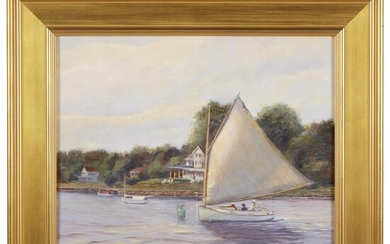 JAMES MAGNER (american, 20th century) "SUMMER CAT BOAT, THE...