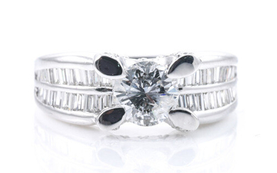 0.96ct Centred Diamond Dress Ring