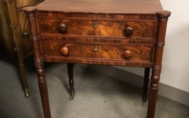 Federal-style Mahogany Two-drawer Worktable