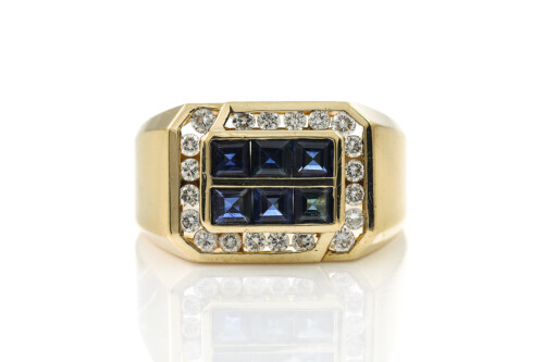 1.24ct Sapphire and Diamond Ring
