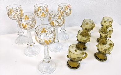 12pc Vintage Bavarian Germany Glassware. 6 pcs of 7.5Ó