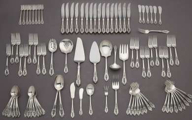 (170) Pcs. Wallace Rose Point sterling flatware