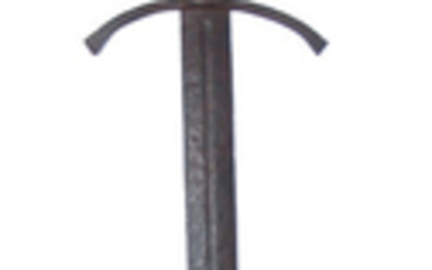 Choice iron long sword with crescent guard and pommel