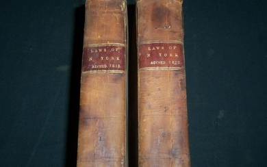 1813 LAWS OF THE STATE OF NEW YORK SET OF 2 VOLUMES