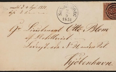 1851. 4 RBS Ferslew. Plate II. Fine copy on rare cover from...
