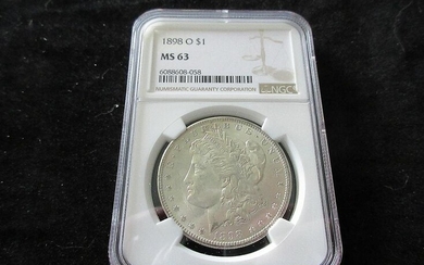 1898 O NGC MS63 Graded Morgan silver dollar