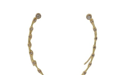 18K Yellow Gold & Diamond Strand Earrings