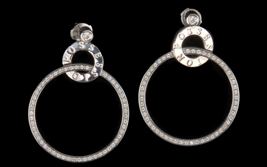 White gold Piaget diamond earrings from the Possession collection