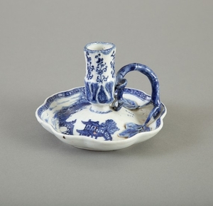 18th c. Chinese Export Porcelain Candle Holder