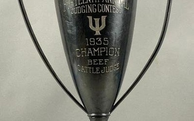 1935 Chicago Producers Champion Beef Cattle Judge Trophy