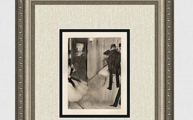 1938 Edgar DEGAS Etching Dans Le Corridor LIMITED EDITION Framed