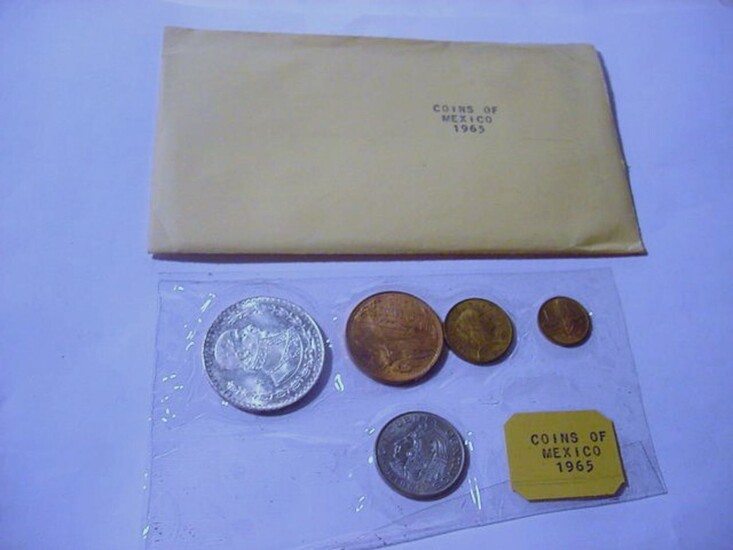 1965 MEXICO COIN SET B.U.