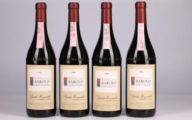 1998, 1999, 2000, 2001 Barolo DOCG, Bartolo Mascarello, Piemont, 92 Cellar Tracker-Punkte, 4 Flaschen