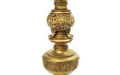 19th C. Chinoiserie Hand Carved Gilt Wood Pedestal