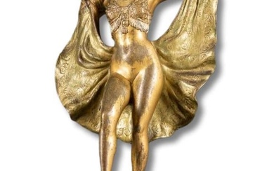 19th C. Franz Xaver Bergman Bronze Figure of Oriental Dancer