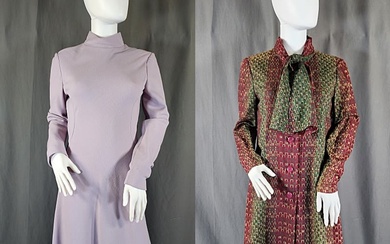 2 Vintage 1970s Dresses - Trigere and Bill Blass