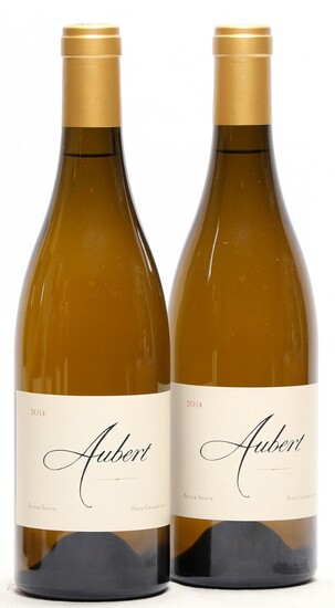 2 bts. Chardonnay “Sugar Shack”, Aubert, Napa Valley 2014 A (hf/in).