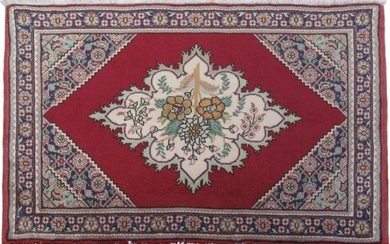 2' x 3' Red Persian Tabriz Rug 82142