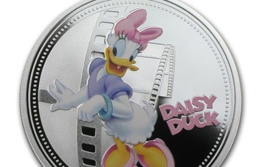 2014 Niue 1 oz Silver $2 Disney Daisy Duck (Colorized)