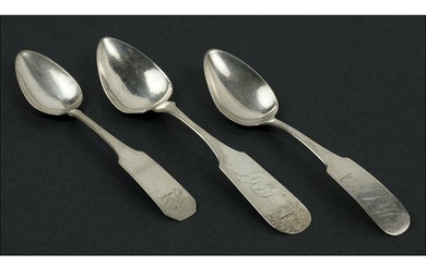 A Set of Six Coin Silver Spoons.