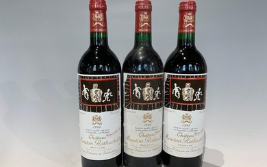3 Bottles Château Mouton Rothschild 1994 - Pauillac 1er GCC