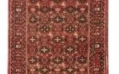 3 x 19 Red Orange Persian Hamadan Rug