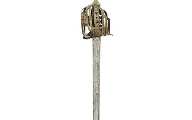 A Scottish Officer's Basket-Hilted Broadsword, Late 18th Century