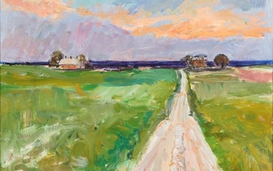 Inge Blomqvist: Landscape. Signed J. Blomqvist. Oil on canvas. 55×66 cm.