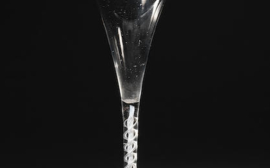 A mixed-twist toasting glass, circa 1760-65