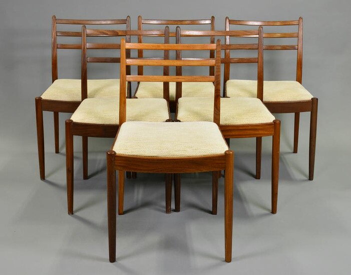 6 Mid Century Modern Ladder Back Chairs by Gplan