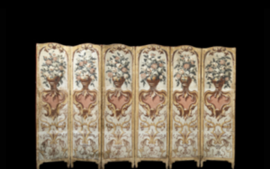 A four-panels tempera on canvas screen. 18th century (cm 175x200) (defects and restorations)