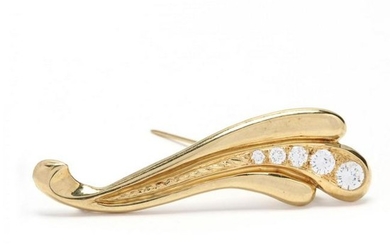18KT Gold and Diamond Brooch, Peter Indorf