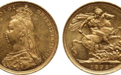Australia, Victoria, Sovereign, 1892-S, Jubilee Head, MS62 PCGS