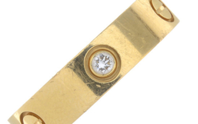 CARTIER - an 18ct gold diamond 'Love' ring.