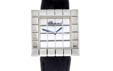CHOPARD - a lady's 18ct white gold Ice Cube wrist watch.