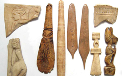 Collection of Roman and Coptic bone tools & fragments