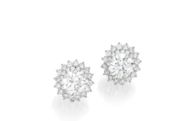 Pair of Diamond Earclips, Tiffany & Co.