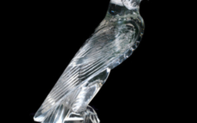A 'Faucon' glass mascot by Rene Lalique, French, introduced 5th August 1925