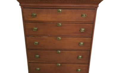 Federal Inlaid Cherry Tall Chest