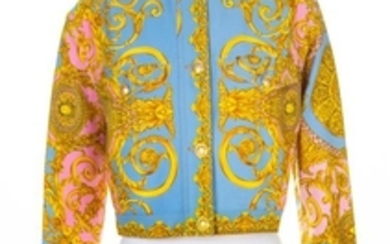 A Gianni Versace Cotton Atelier Print Jacket